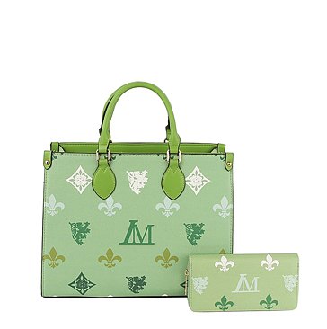 2 IN 1 MONOGRAM CLASSIC TOTE WITH MATCHING PURSE