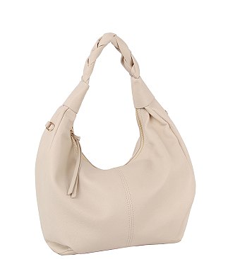 Braided Handle Shoulder Bag Hobo