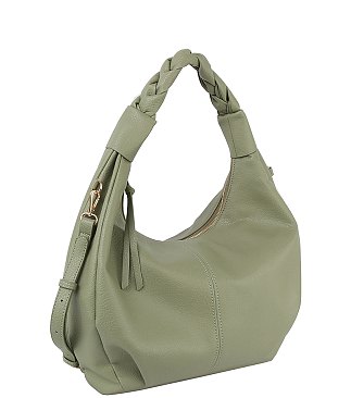 Braided Handle Shoulder Bag Hobo