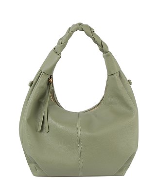 Braided Handle Shoulder Bag Hobo