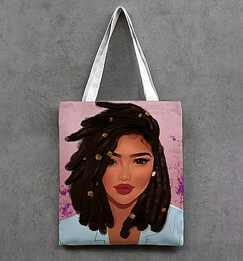 African American Woman Design Tote Bag