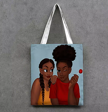 African American Woman Design Tote Bag