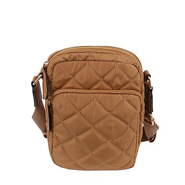 Quilted Nylon Crossbody Bag