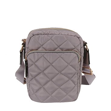 Quilted Nylon Crossbody Bag