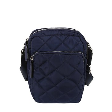 Quilted Nylon Crossbody Bag