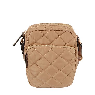 Quilted Nylon Crossbody Bag