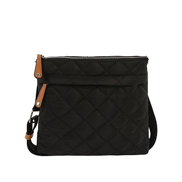 Quilted Nylon Crossbody Bag