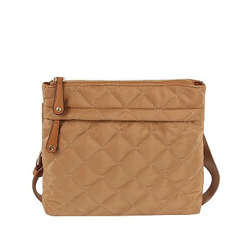 Quilted Nylon Crossbody Bag