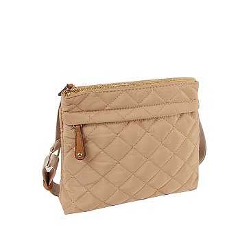 Quilted Nylon Crossbody Bag