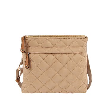 Quilted Nylon Crossbody Bag