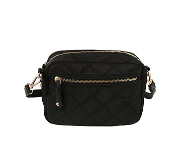 Quilted Nylon Crossbody Bag