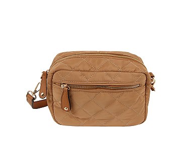 Quilted Nylon Crossbody Bag