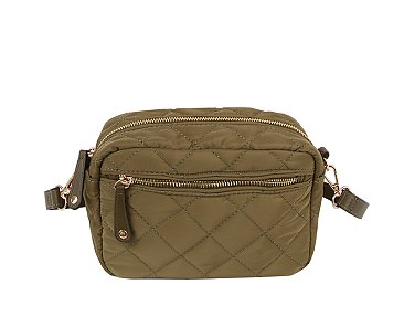 Quilted Nylon Crossbody Bag