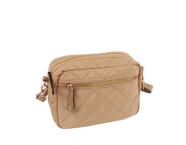 Quilted Nylon Crossbody Bag