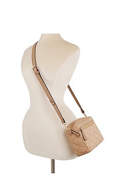 Quilted Nylon Crossbody Bag