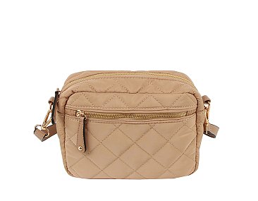 Quilted Nylon Crossbody Bag