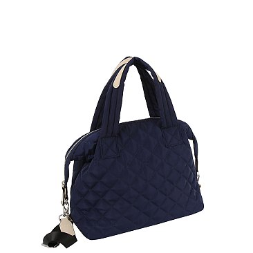 Quilted Nylon Satchel