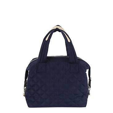 Quilted Nylon Satchel