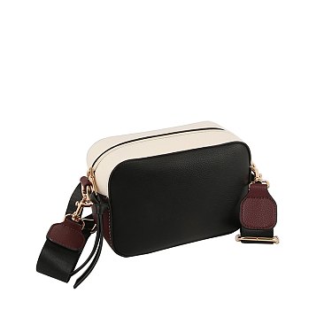 Fashion Colorblock Boxy Crossbody Bag