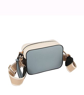 Fashion Colorblock Boxy Crossbody Bag