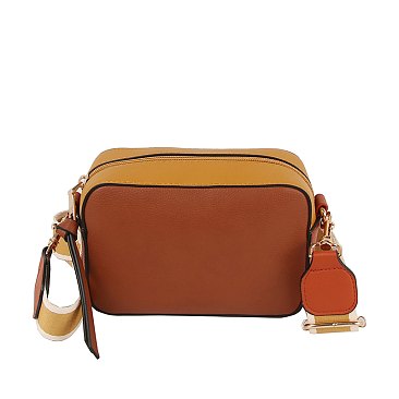 Fashion Colorblock Boxy Crossbody Bag