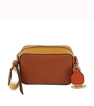 Fashion Colorblock Boxy Crossbody Bag