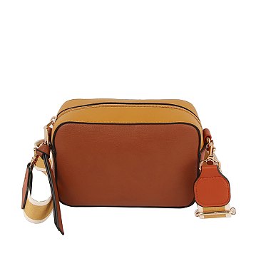 Fashion Colorblock Boxy Crossbody Bag