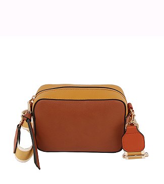 Fashion Colorblock Boxy Crossbody Bag