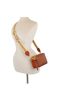 Fashion Colorblock Boxy Crossbody Bag