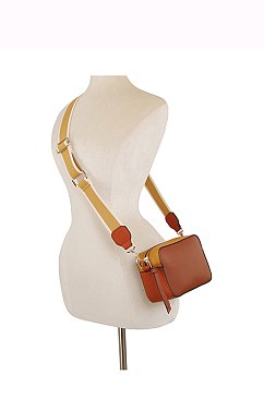 Fashion Colorblock Boxy Crossbody Bag