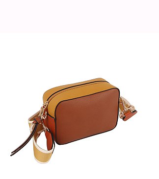 Fashion Colorblock Boxy Crossbody Bag