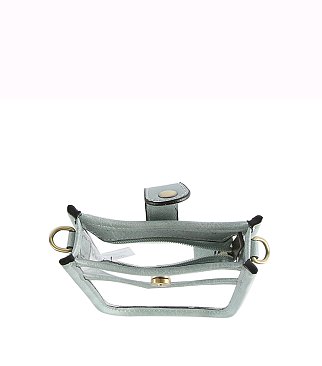 Fashion Guitar Strap See Thru Mini Crossbody Bag