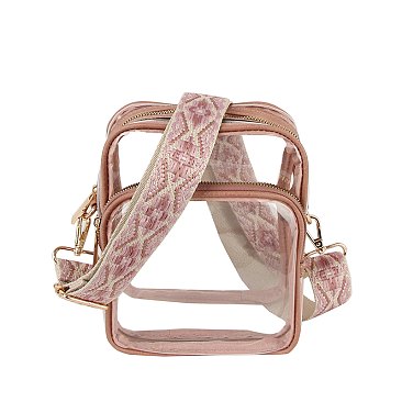 Guitar Strap See Thru Crossbody Bag