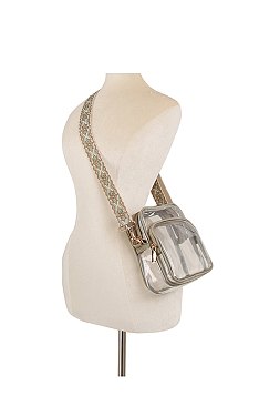 Guitar Strap See Thru Crossbody Bag