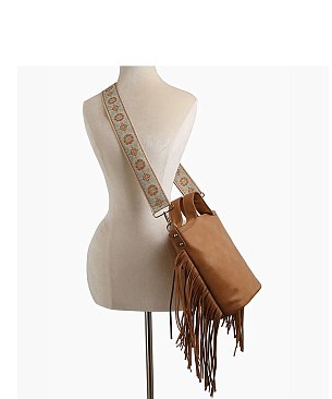 Fashion Fringe Guitar Strap Satchel