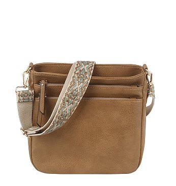 Zip Pocket Guitar Strap Crossbody Bag