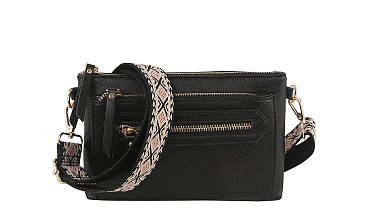 Zip Pocket Guitar Strap Clutch Crossbody Bag