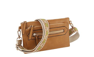 Zip Pocket Guitar Strap Clutch Crossbody Bag