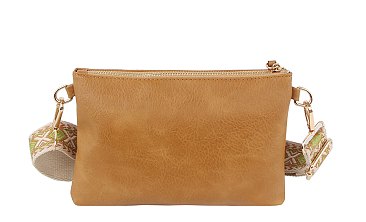 Zip Pocket Guitar Strap Clutch Crossbody Bag