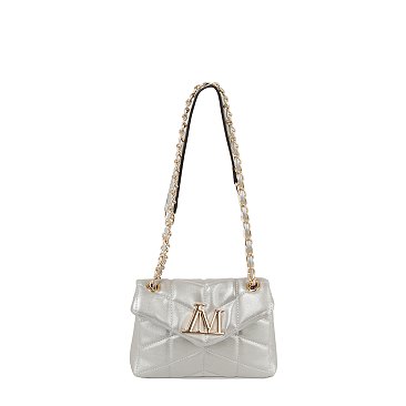 Fashion Satchel with Linked Chain