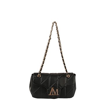 black shoulder bag