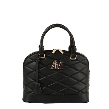 Fashion Quilted LM Dome Satchel Bag