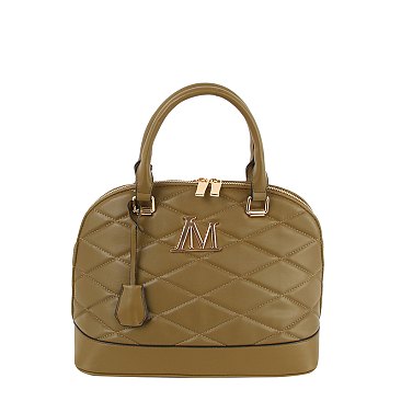 Fashion Quilted LM Dome Satchel Bag