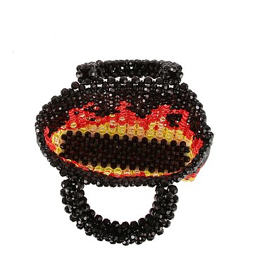 Flame Beaded Bag