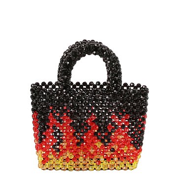 Flame Beaded Bag