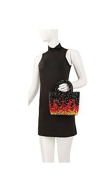 Flame Beaded Bag