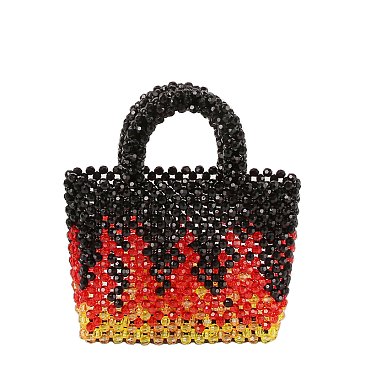 Flame Beaded Bag