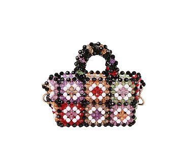 Crystal Beaded Flower Bag