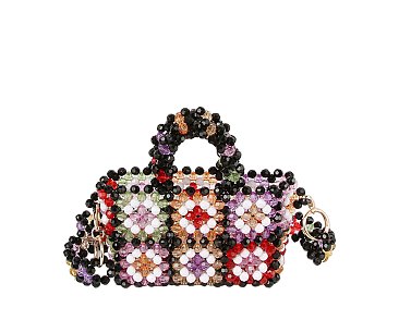 Crystal Beaded Flower Bag