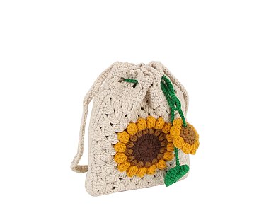 Sunflower Crochet Crossbody Bag